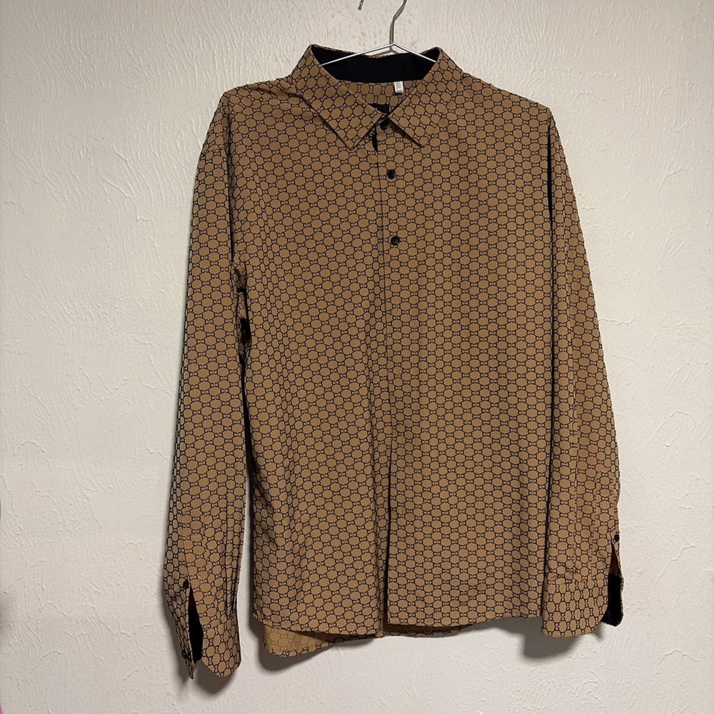 Pavini Rocco by Ravalli Button Down Men's Shirt Textured C's Size Large